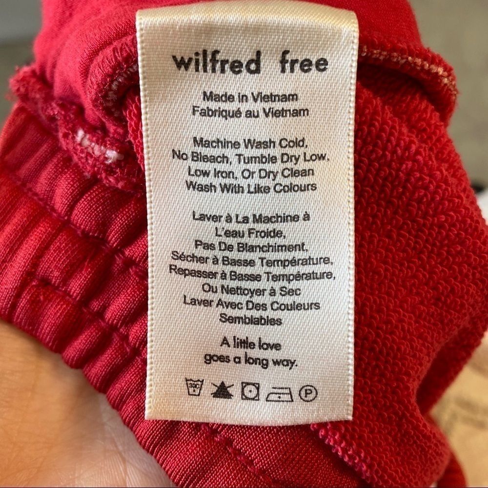 Aritzia Wilfred Free Shimada  Red Track Pants - Picture 11 of 11